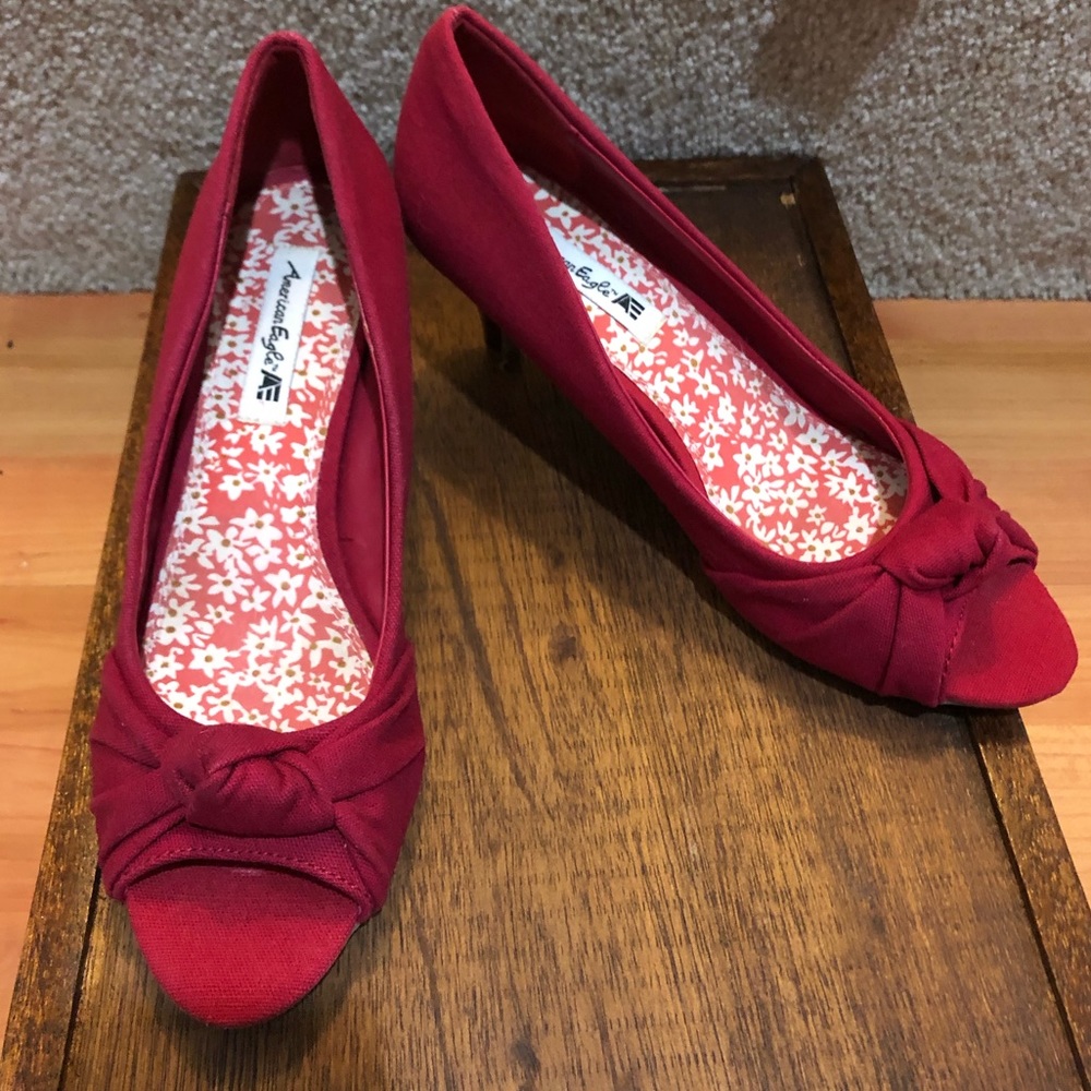Red American Eagle Heels